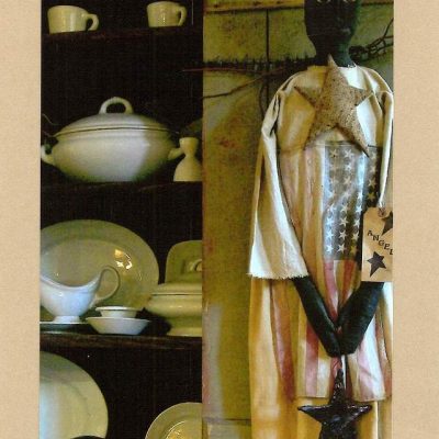 4th of July Angel Doll Note Card